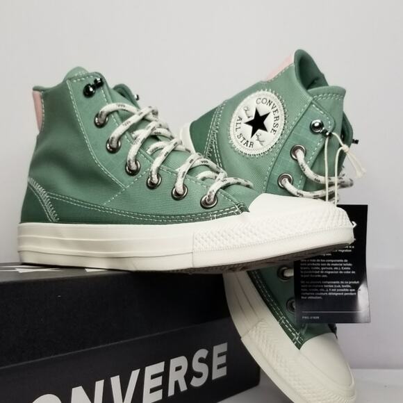 Converse Unisex CTAS Patchwork Hi Tops Women Size  6.5 Herby Egret  A06487C NWT - Picture 1 of 9